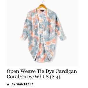 Wantable Open Weave Tie Dye Cardigan Size 2-4